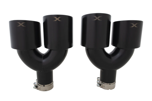 XFORCE - VW Golf R MK7 to MK7.5 Black Quad 4 Inch Tip Option