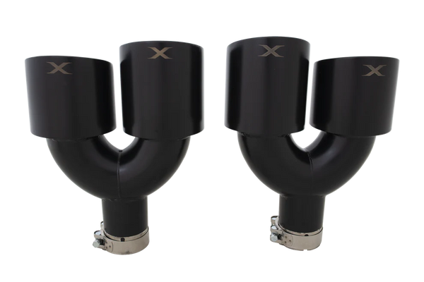 XFORCE - VW Golf R MK7 to MK7.5 Black Quad 4 Inch Tip Option