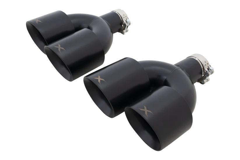 XFORCE - VW Golf R MK7 to MK7.5 Black Quad 4 Inch Tip Option