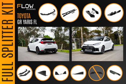 Flow Designs Toyota Yaris GR Gen2 2025 Full Lip Splitter Kit