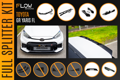 Flow Designs Toyota Yaris GR Gen2 2025 Full Lip Splitter Kit