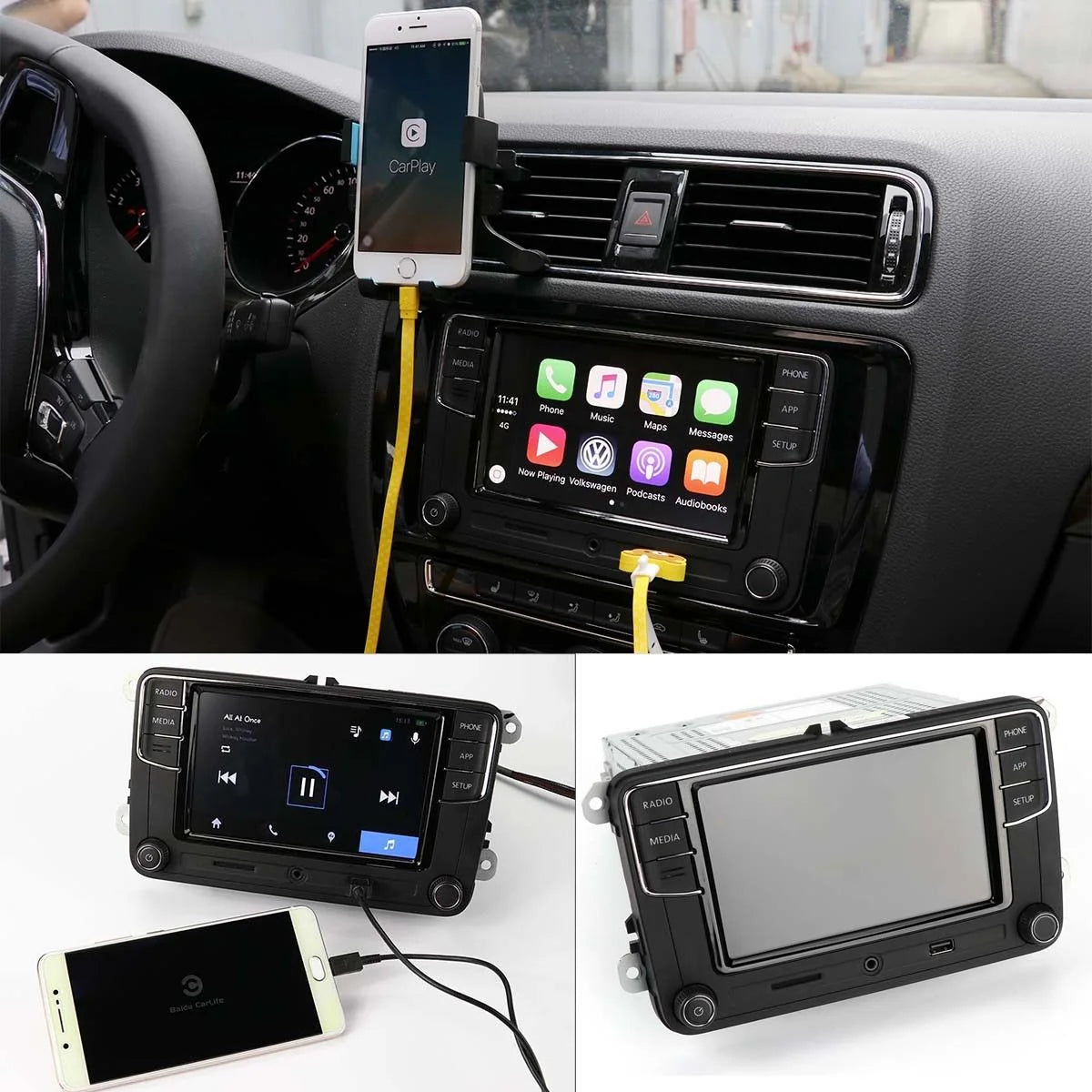 Genuine VW 6.5" RCD330 / RCD340 Plus 6RD 035 187 B | Version B | (No Name) Radio for VW Golf MK5 MK6 Scirocco R Tiguan Passat Polo Caddy