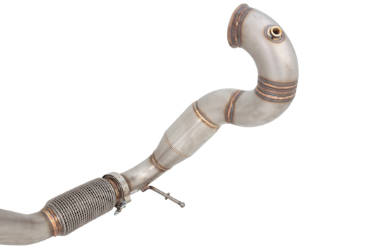 XFORCE - 4″ Dump Pipe With 100 cell Metallic Cat - Fits Mercedes-Benz A45 AMG