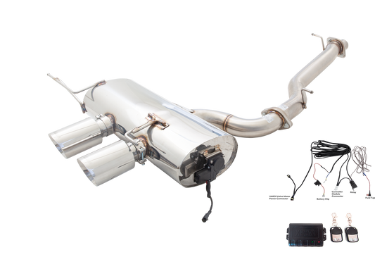 XFORCE - VW Golf R MK6 R Full Turbo Back Exhaust System with Varex Rear Muffler