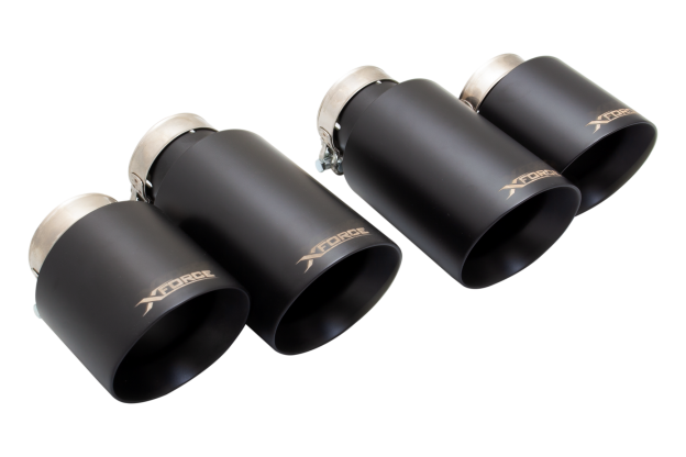 VW Golf “R” MK7 Black Tips to Suit X-Force System 4″ Outlet