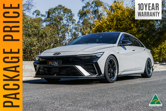 Flow Designs Hyundai CN7 V2 i30 N-Line Sedan FL 2025+ - Full Lip Splitter Set
