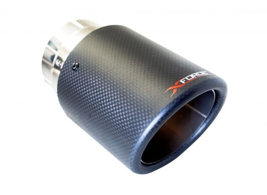 XFORCE - 4" Angle Cut Carbon Fibre Exhaust Tips for VW MK6 & MK7/MK7.5 GTI & Golf MK6 R