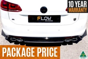 Flow Designs - MK7 Golf R Wagon Full Lip Splitter Set