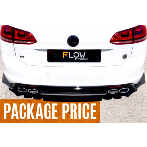 Flow Designs - MK7 Golf R Wagon Full Lip Splitter Set