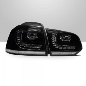 Supernova - VW Golf Mk6 Midnight Black Sequential LED Tail Lights V5.2 2021 Release | Fits MK6 (2009-2013)